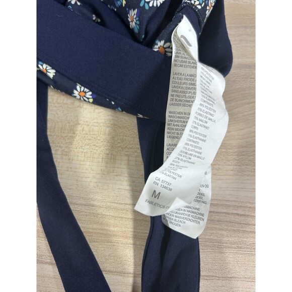 Oasis PureLuxe Fabletics Womens M High-Waisted 7/8 leggings top set Blue Daisy - Picture 5 of 10